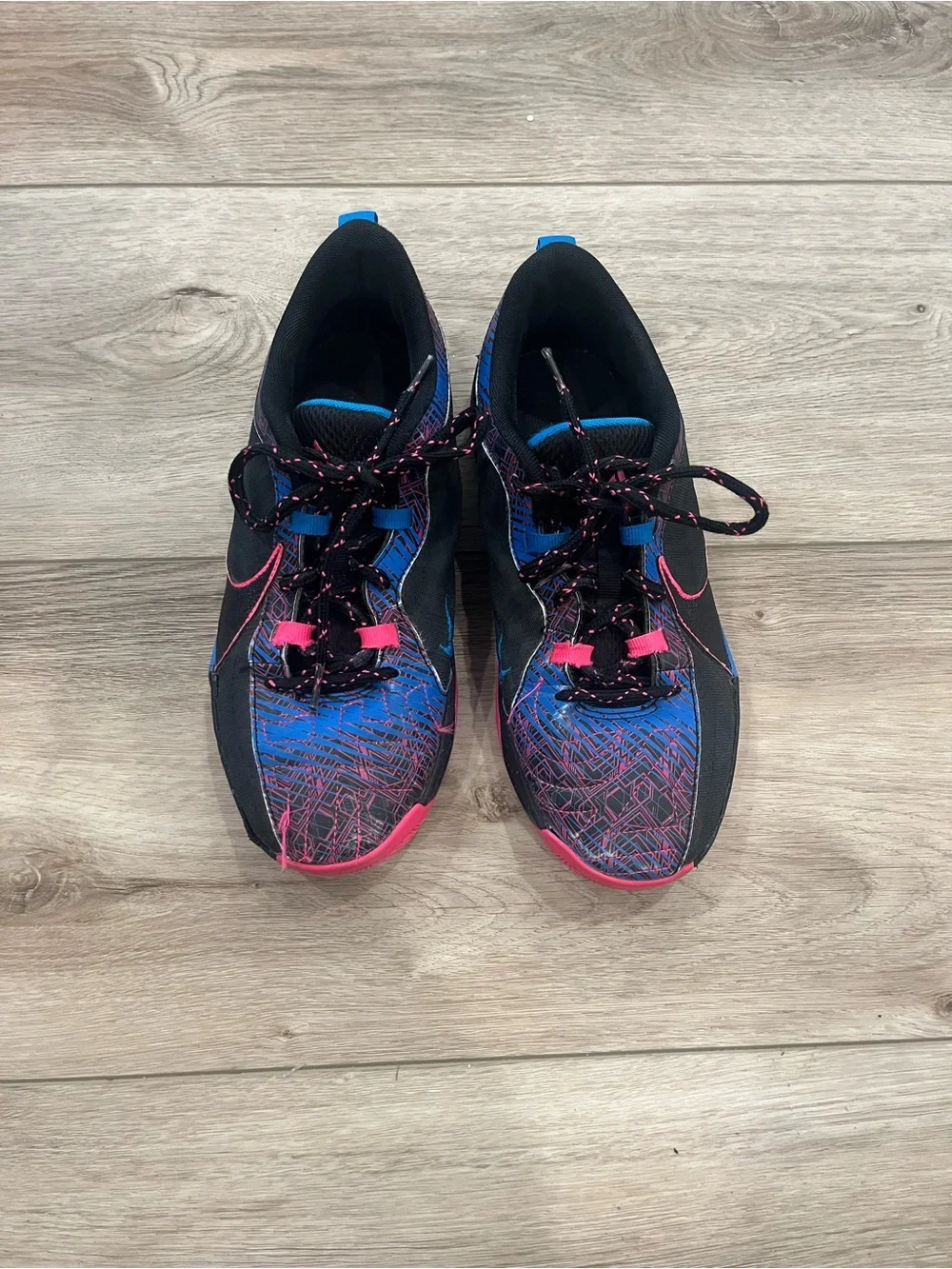 Nike Zoom Freak 5 Baskerball Shoes Black, Blue & Pink Athletic Sneakers